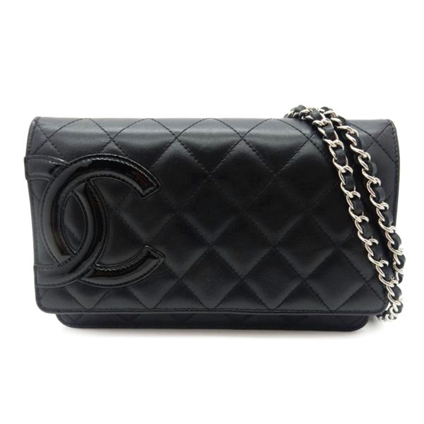 19578 1 Chanel Chain Wallet Cambon Black