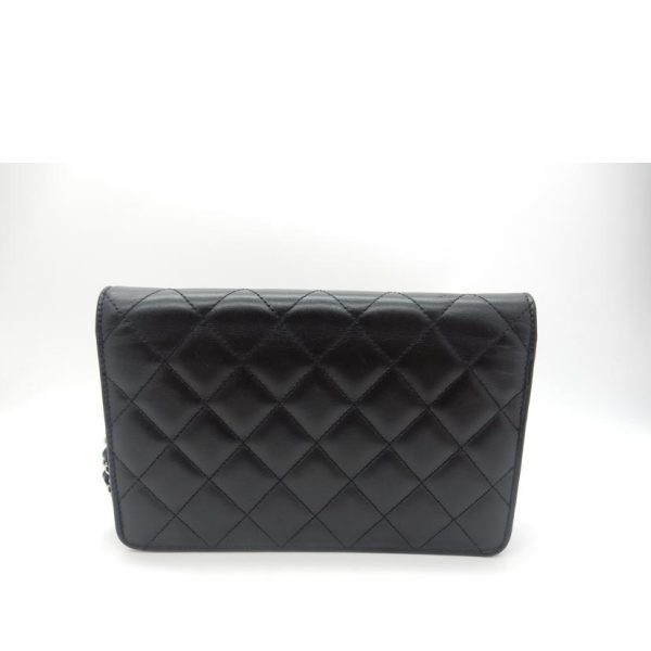 19578 2 Chanel Chain Wallet Cambon Black