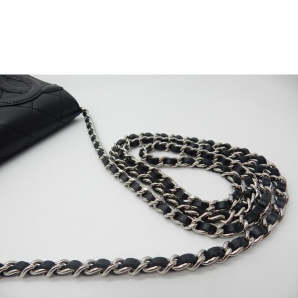 19578 4 Chanel Chain Wallet Cambon Black