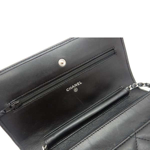 19578 5 Chanel Chain Wallet Cambon Black