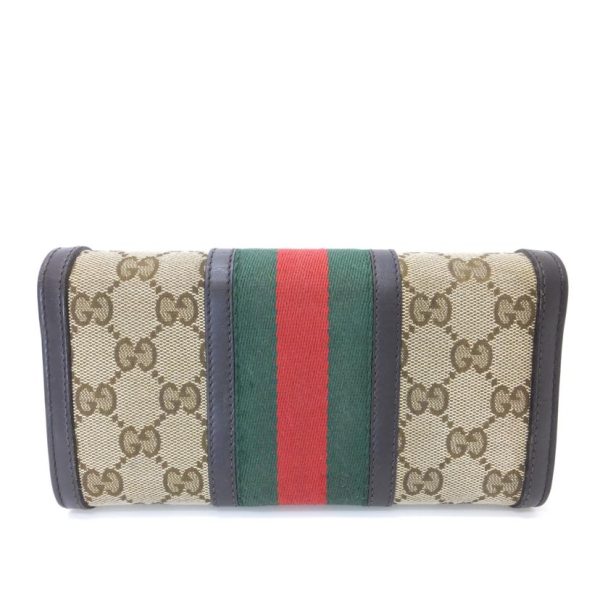 19586 2 Gucci GG Canvas Sherry Line Long Wallet