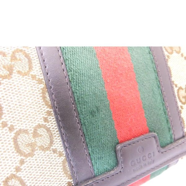 19586 9 Gucci GG Canvas Sherry Line Long Wallet