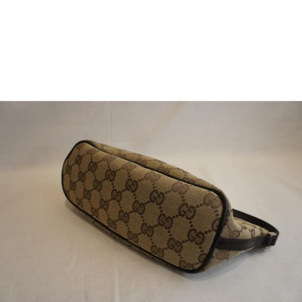 19590 3 Gucci GG Canvas Wristlet Accessory Pouch Beige