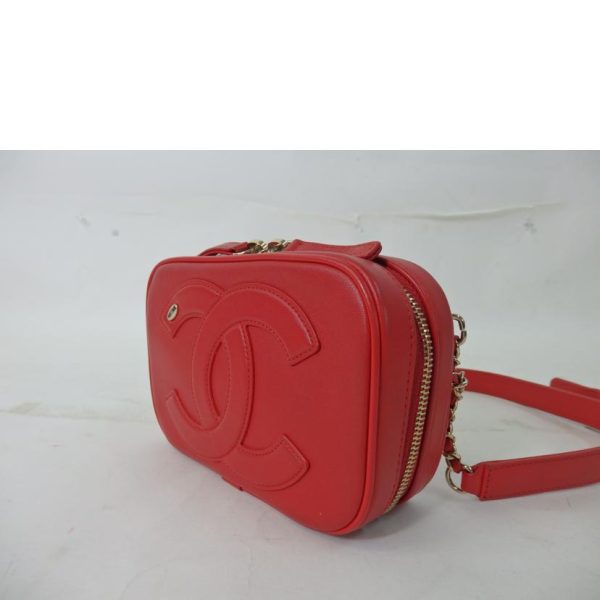 19637 3 Chanel Cocomark Waist Bag Red