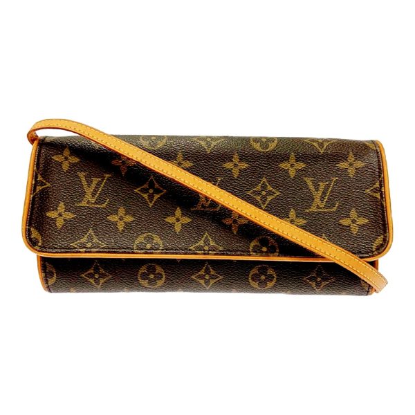 196606 1 LOUIS VUITTON Monogram PVC Pochette Twin GM Shoulder Bag Brown