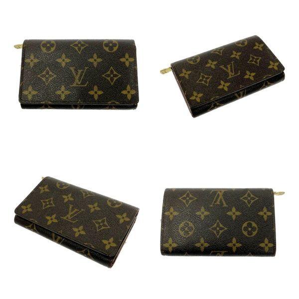 196806 5 Louis Vuitton Monogram Wallet 3 Piece Set Brown Long Wallet