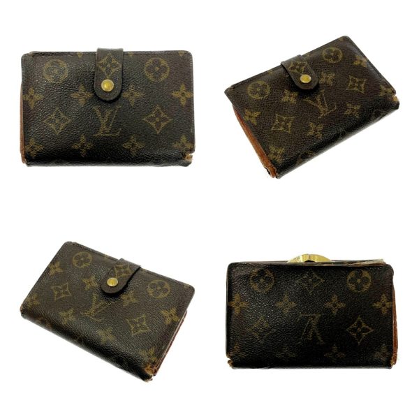 196806 8 Louis Vuitton Monogram Wallet 3 Piece Set Brown Long Wallet