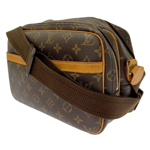 196923 2 Louis Vuitton Monogram Reporter PM Shoulder Bag Brown