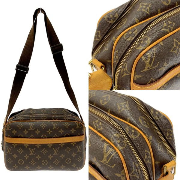 196923 7 Louis Vuitton Monogram Reporter PM Shoulder Bag Brown