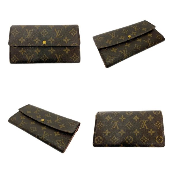 196946 2 Louis Vuitton Monogram Wallet 3 Piece Set Brown Long Wallet