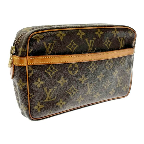 196947 2 Louis Vuitton Monogram Compiegne 23 Shoulder Bag Brown