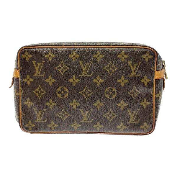 196947 4 Louis Vuitton Monogram Compiegne 23 Shoulder Bag Brown