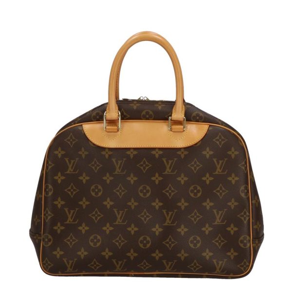 19699 2 Louis Vuitton Bowling Vanity Old Deauville Monogram Bag Brown