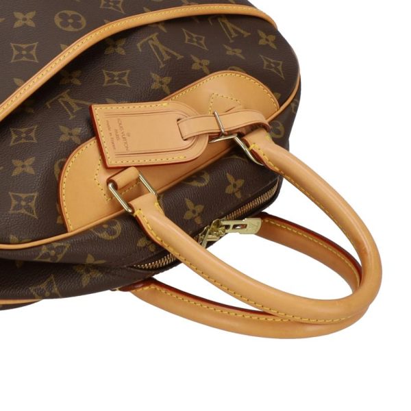 19699 4 Louis Vuitton Bowling Vanity Old Deauville Monogram Bag Brown