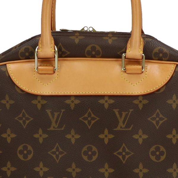 19699 7 Louis Vuitton Bowling Vanity Old Deauville Monogram Bag Brown