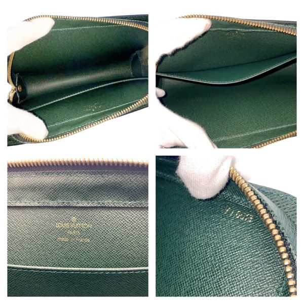 197135 7 Louis Vuitton Taiga Leather Baikal Shoulder Bag Green