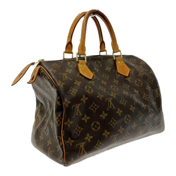 197163 2 Louis Vuitton Monogram Speedy 30 Boston Bag Brown