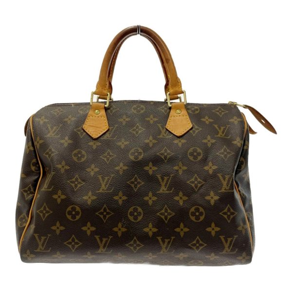 197163 4 Louis Vuitton Monogram Speedy 30 Boston Bag Brown