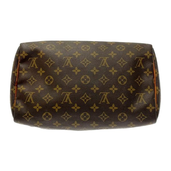 197163 5 Louis Vuitton Monogram Speedy 30 Boston Bag Brown