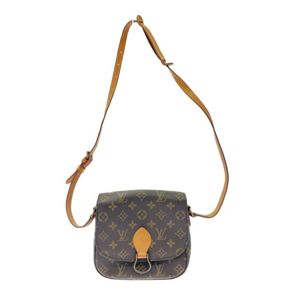 197190 5 Louis Vuitton Monogram Saint Cloud MM Shoulder Bag Brown