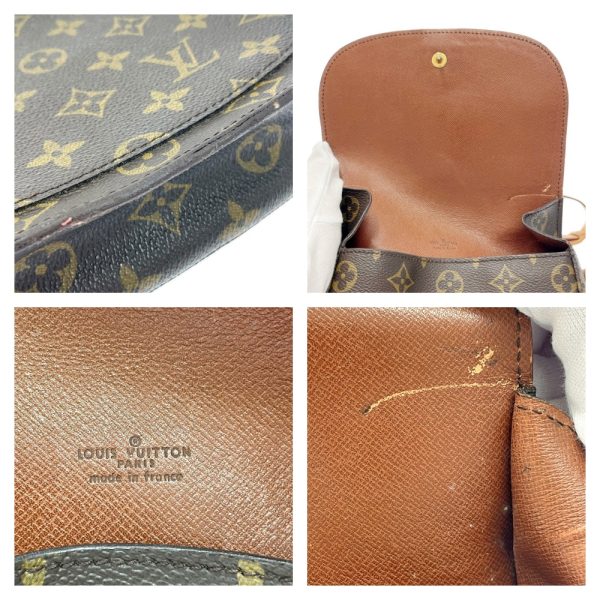 197190 9 Louis Vuitton Monogram Saint Cloud MM Shoulder Bag Brown