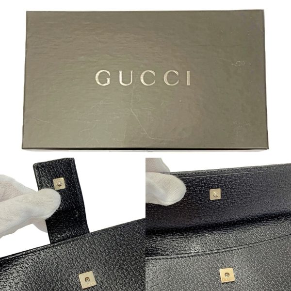 197241 10 Gucci Leather Folding Wallet Black