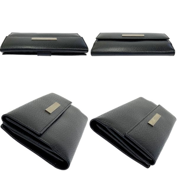 197241 6 Gucci Leather Folding Wallet Black