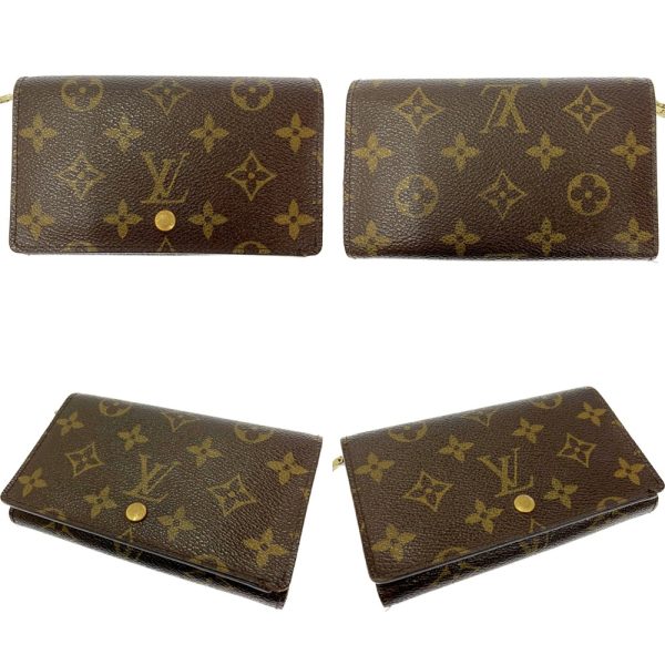 197260 5 Louis Vuitton Monogram Wallet 3 Piece Set Brown Long Wallet