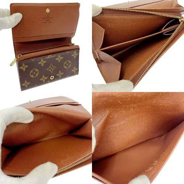 197260 6 Louis Vuitton Monogram Wallet 3 Piece Set Brown Long Wallet