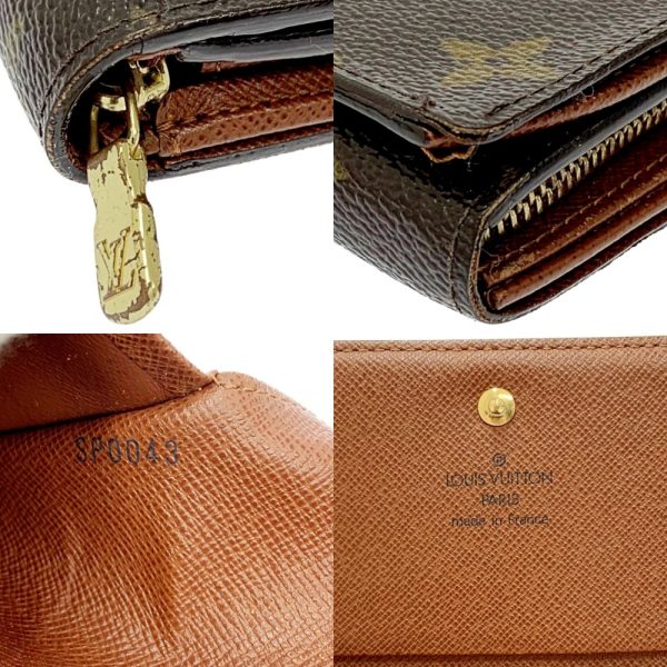 197260 7 Louis Vuitton Monogram Wallet 3 Piece Set Brown Long Wallet