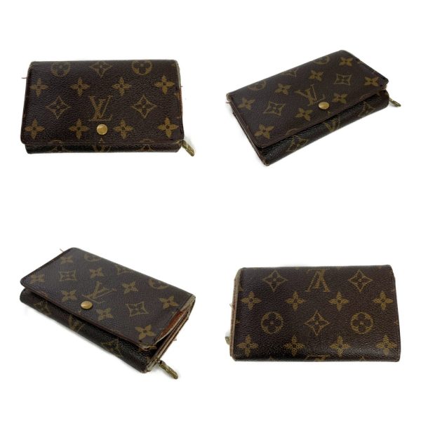 197655 5 Louis Vuitton Monogram Wallet 3 Piece Set Brown Long Wallet