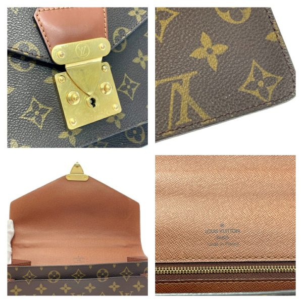 197663 7 Louis Vuitton Monogram Monceau 28 Handbag Brown