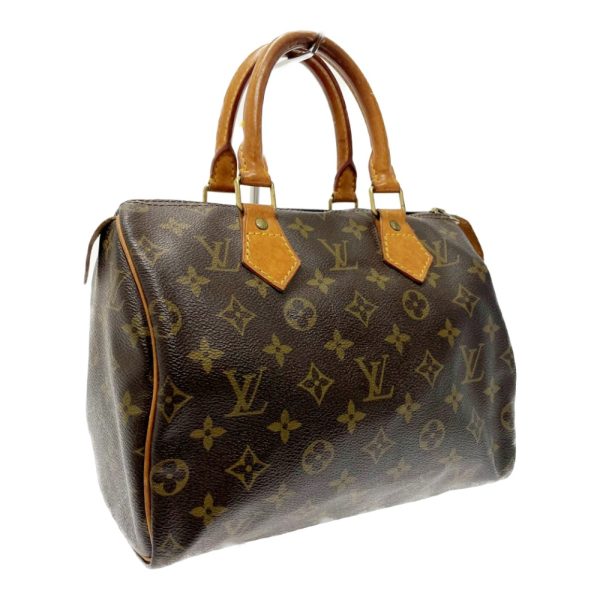 197768 2 Louis Vuitton Monogram Speedy 25 Boston Bag Brown