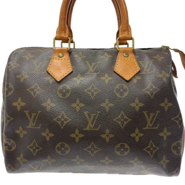 197768 4 Louis Vuitton Monogram Speedy 25 Boston Bag Brown