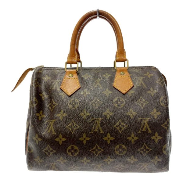 197768 5 Louis Vuitton Monogram Speedy 25 Boston Bag Brown