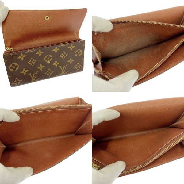 197856 9 Louis Vuitton Monogram Wallet 3 Piece Set Brown Long Wallet