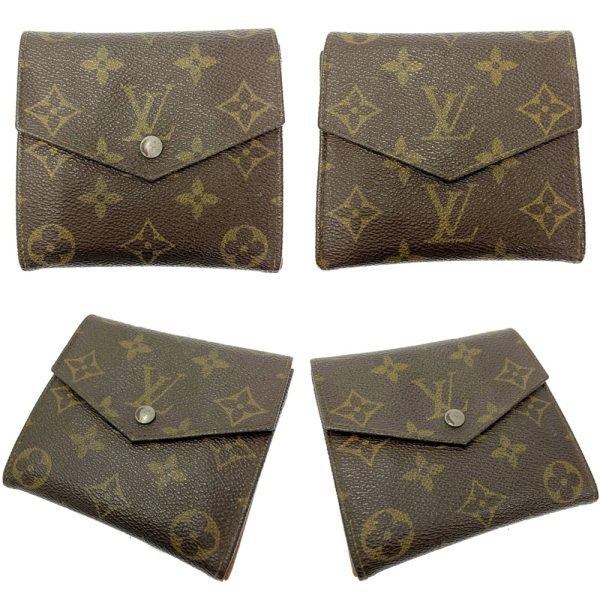 197978 8 Louis Vuitton Monogram Wallet 3 Piece Set Brown Long Wallet