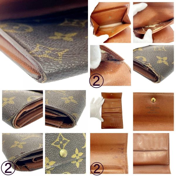 198038 3 c Louis Vuitton Monogram Wallet 3 Piece Set Brown Long Wallet