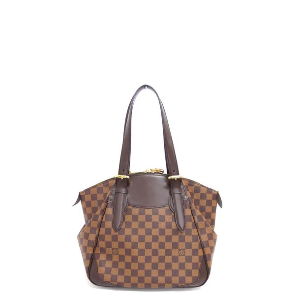 19804 2 Louis Vuitton Verona MM Damier Ebene Handbag Brown