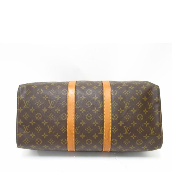 19804 3 Louis Vuitton Keepall 45 Monogram Duffle Bag Brown