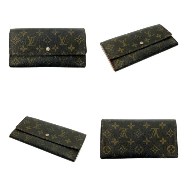 198110 2 Louis Vuitton Monogram Wallet 3 Piece Set Brown Long Wallet