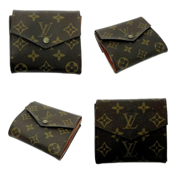 198110 7 Louis Vuitton Monogram Wallet 3 Piece Set Brown Long Wallet