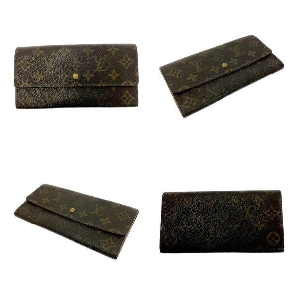 198152 2 Louis Vuitton Monogram Wallet 3 Piece Set Brown Long Wallet