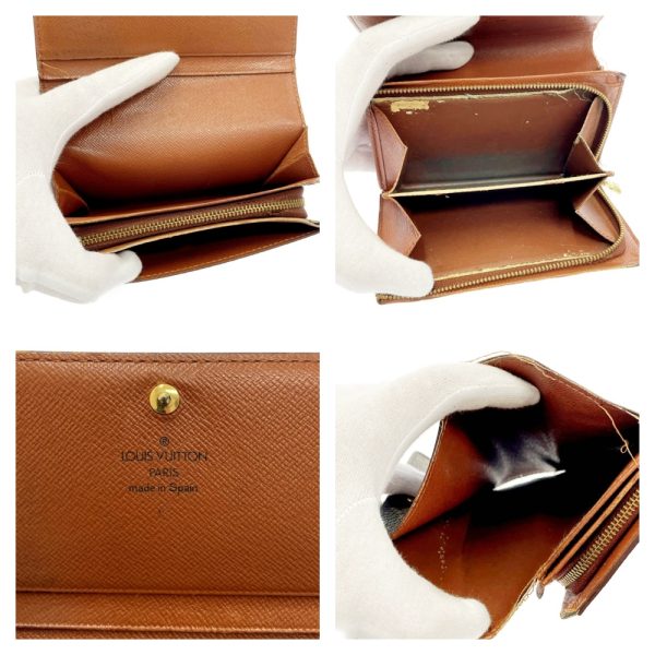 198152 6 Louis Vuitton Monogram Wallet 3 Piece Set Brown Long Wallet