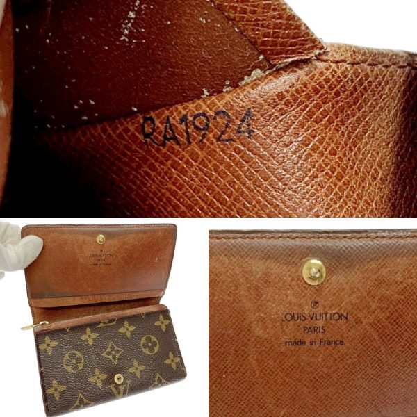 198155 7 Louis Vuitton Monogram Wallet 3 Piece Set Brown Long Wallet