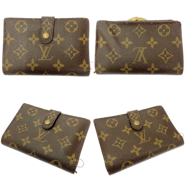 198155 8 Louis Vuitton Monogram Wallet 3 Piece Set Brown Long Wallet