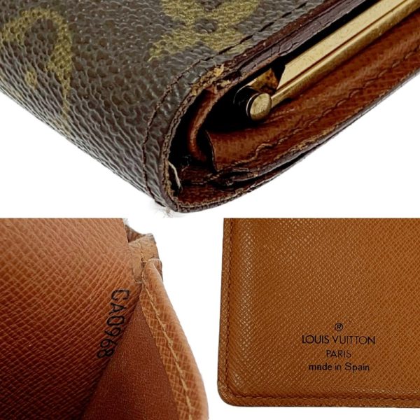 198159 10 Louis Vuitton Monogram Wallet 3 Piece Set Brown Long Wallet