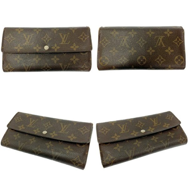 198159 2 Louis Vuitton Monogram Wallet 3 Piece Set Brown Long Wallet