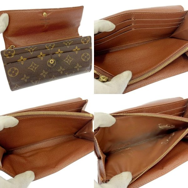 198159 3 Louis Vuitton Monogram Wallet 3 Piece Set Brown Long Wallet