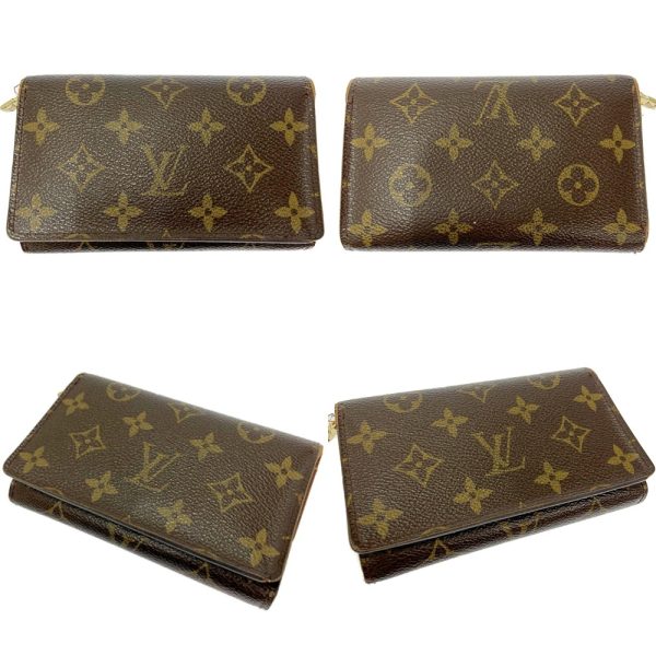 198159 5 Louis Vuitton Monogram Wallet 3 Piece Set Brown Long Wallet